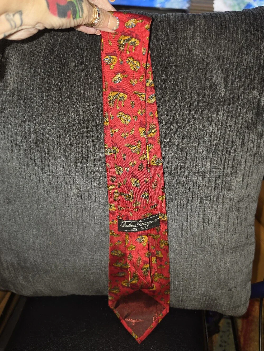 Vintage Salvatore Ferragamo 100% Silk Necktie
